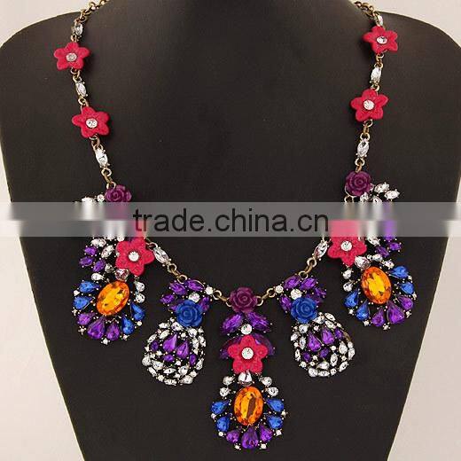 ODM/OEM Jewelry Factory fashion jewelry wholesale chunky feather necklace
