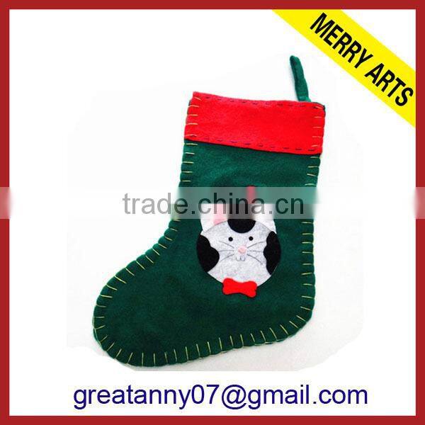 China factory new design christmas stocking design christmas plush stocking wholesale