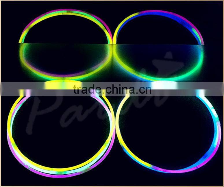 Multi color nightclub glow in the dark halo necklace