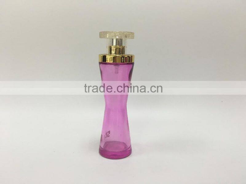 50ml Purple & Pink Color Glass Bottle