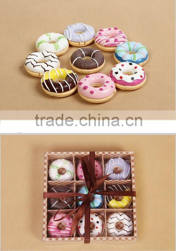 Mendior wholesale chocolate doughnut lip balm set fruit essence birthday gift 9pcs/set/box support OEM