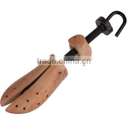 twin-tube shoe stretcher/two way shoetree/wooden shoe tree