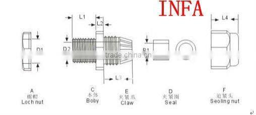 IP68 Plastic Waterproof Cable Connector PG16