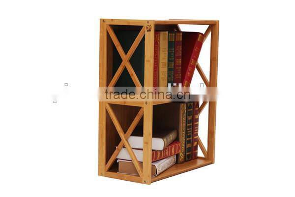 Hot-sale china manufacture 2 tier fashion book organizer,antique style corner bookcase