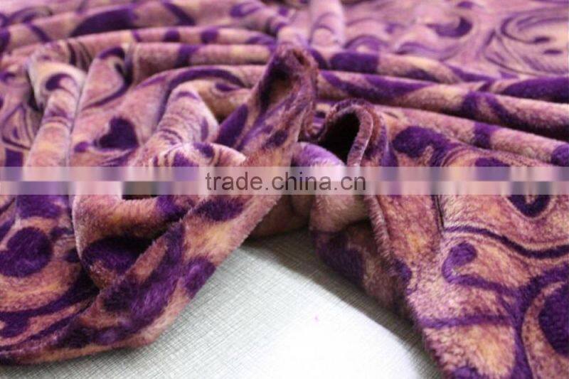 2015 Hot Luxury 100% Polyester Solid&Printed Coral Fleece