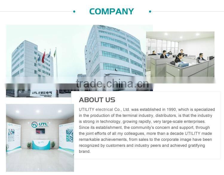 Dinrail terminal block JUT1-4/2-2PE Yellow Green Two-in Two-out Insulation Landing Gound Screw Terminal Block 0.2-4mm 32A