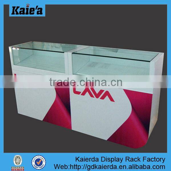 retail wood mdf display for phone