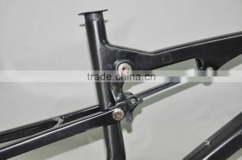 26er full suspension carbon frame, mountain bicycle frame, dengfu hot sale full suspension mtb frame FM076