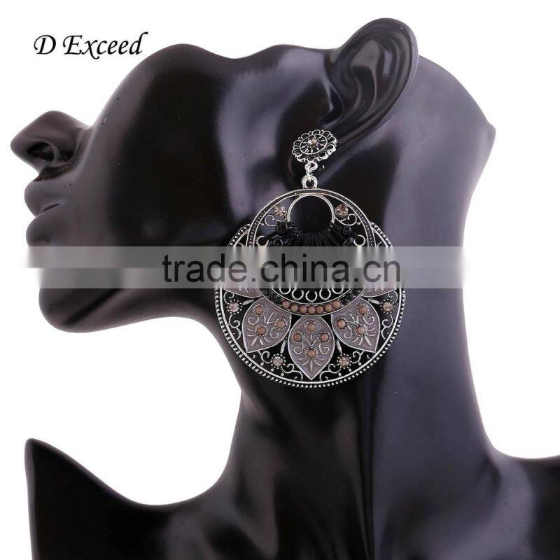 Wholesale Jewelry Fashion Designs Ladies/Women's Ethnic Bohemian Resin Cotton Woven Piercing Earrings Dangle Earrings