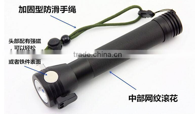 Factory wholesale multifunctional solar led flashlight