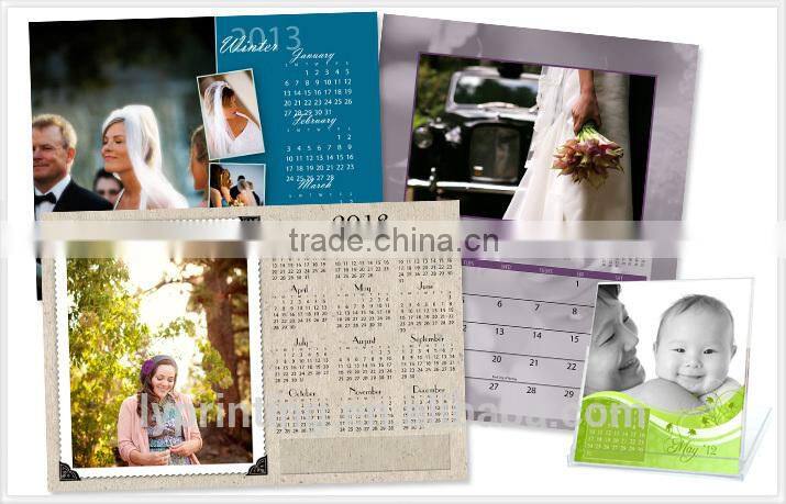 Custom 2016 wall calendar printing high quality low price LOGO printing