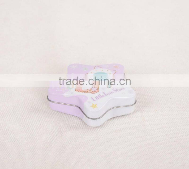 Star shaped tin box for Candy Use tin can Christmas gift tin box