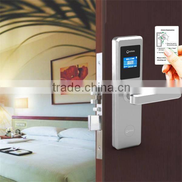 E3061 electronic key card lock with slim euro design and anti-panic function