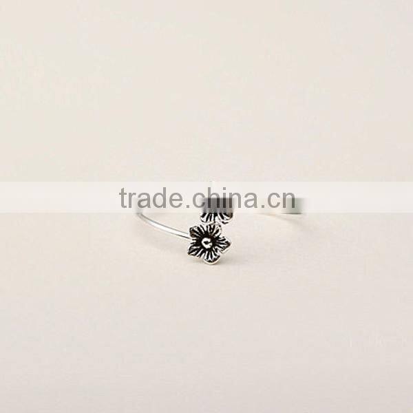 girl flower design antique jewerly 925 titanium silver