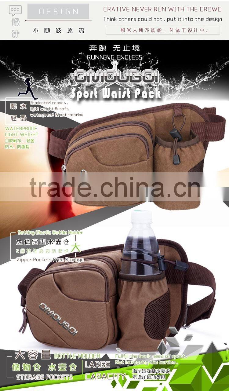 High Quality Multi-function Canvas Bottles & Cans Holster Cross Shoulder & Waist Messenger Bag