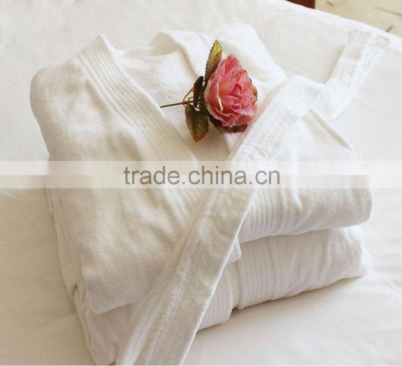 HLHT exporting standard new design white hotel bathrobes