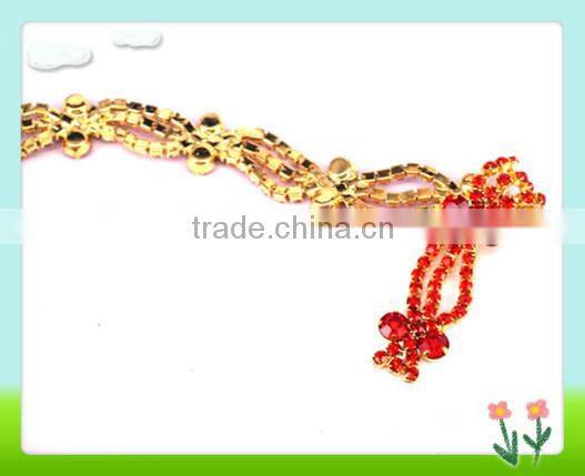 Wholesale and custom color rhinestone chain for clothing