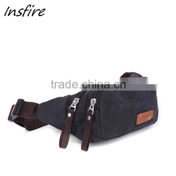 2016 outdoor waist bag fashionable classical canvas waist leg bag