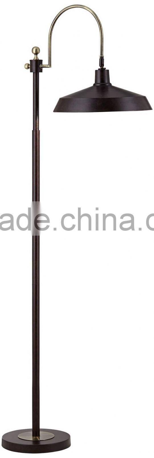 1024-26 shade tilts a handsome take on more traditional pharmacy style Bronze Industrial Floor Lamp