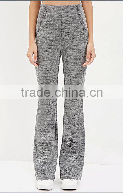 2015 Hot-selling china wholesale trousers fabric space dye flared pants for women