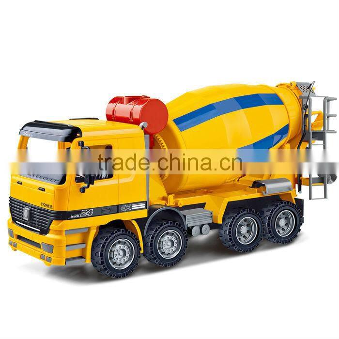 newest free wheel plastic concrete mixer truck toy for sale