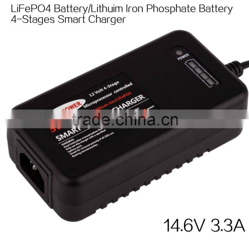 Hot selling MCU Controlled 14.6V 3.3A Electric Car Battery Charger 60W with CE certification
