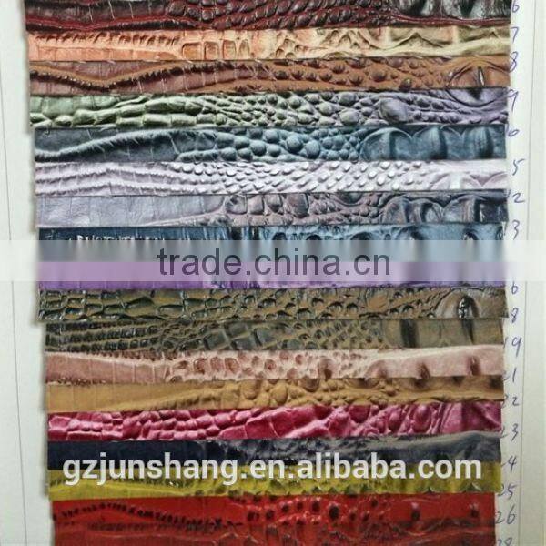 2015 fashion design PVC crocodile leather for furniture and sofa upholstery fabric usage