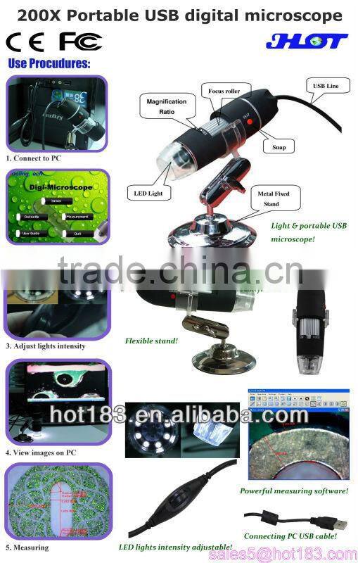 New 200 digital handheld microscope
