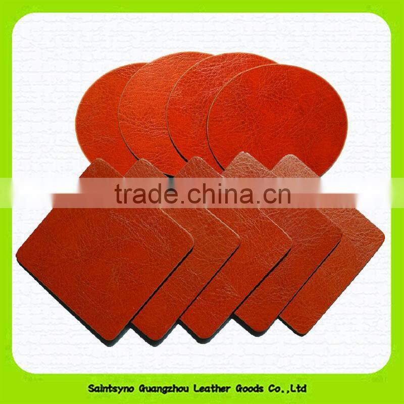 15011 Graceful and fashion leather cup coaster