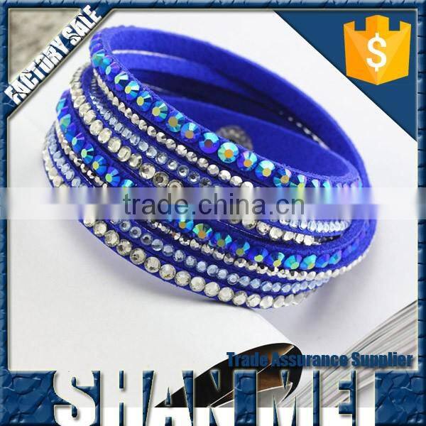double layer pink korean velvet bracelets for women