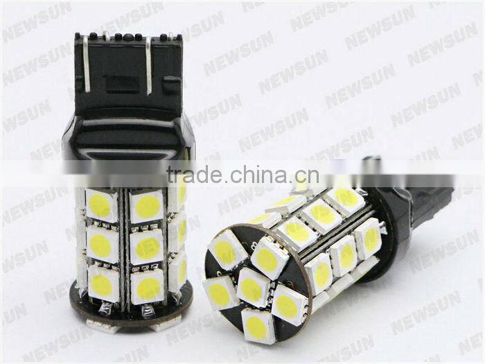 27 SMD 5050 LED T20 W21/5W 7443 Car Brake Light Turn signal Stop Reverse Light bulb 12V T20 led Tail Light Bulbs canbus free