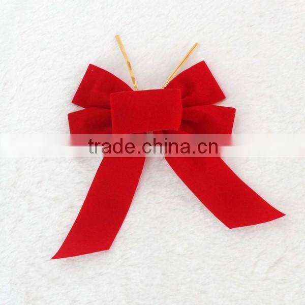 Printed custom elastic loop gift ribbon bow for box