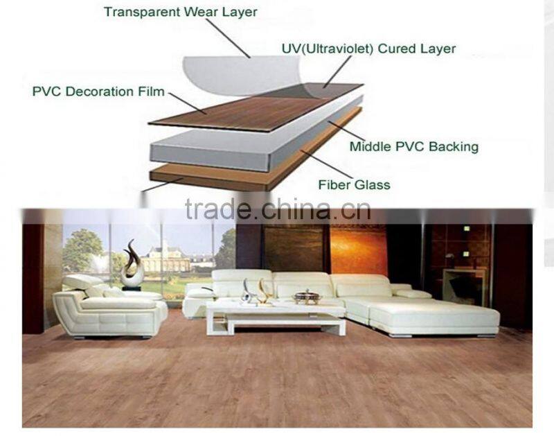Fashionable Indoor anti slip wood like luxury Vinyl Flooring
