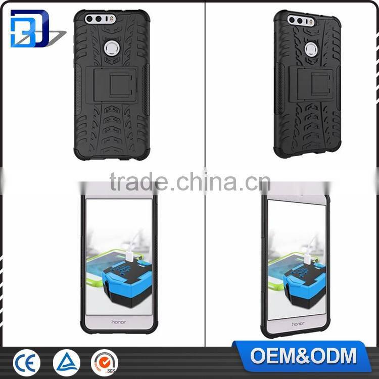 New Slim Heavy Duty Combo Armor Case For Huawei Honor 8 Hybrid TPU+PC Dual Layer Shockproof Stand Function
