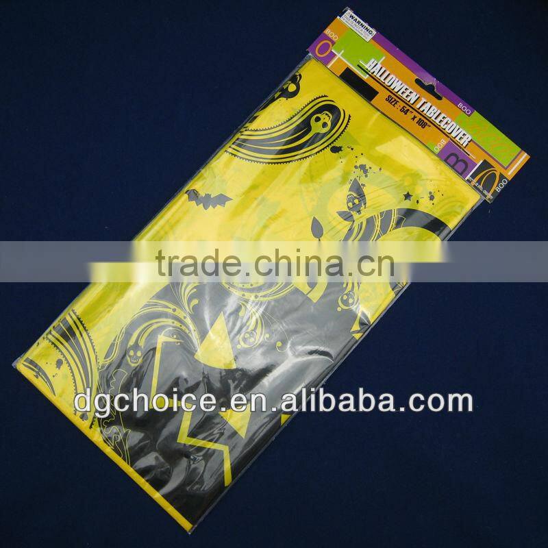 big order accept custom Halloween plastic table cover for decoration