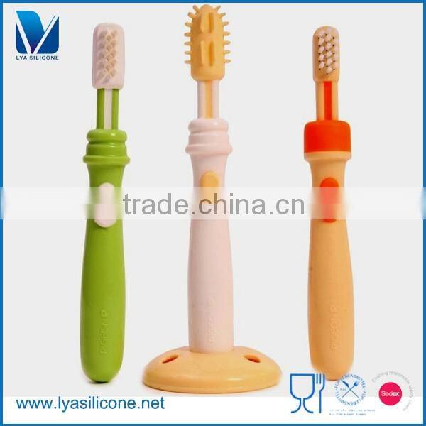 Custom Best Infant Toothbrush of 2016 | Shenzhen Silicone Products Manufacturer Baby Training Toothbrush Set