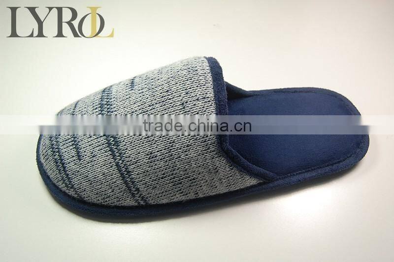 Shoes from china wholesale hand knitted slippers winter knitted slippers men size