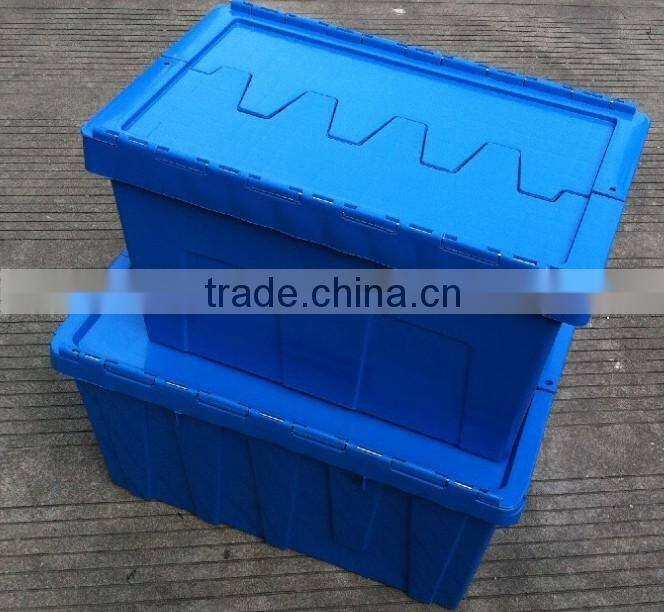 60L/62L Sale Plastic Turnover Boxes With Cover,Stackable Plastic Logistic Boxes,Plastic Box With Higed Lid