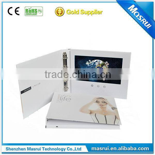 Special Ring Binder Design 10.1 Inch Invitaion LCD Video Card OEM