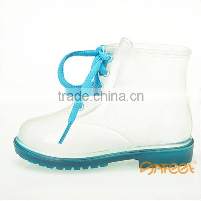 Girls Transparent PVC rain boots SA-9313