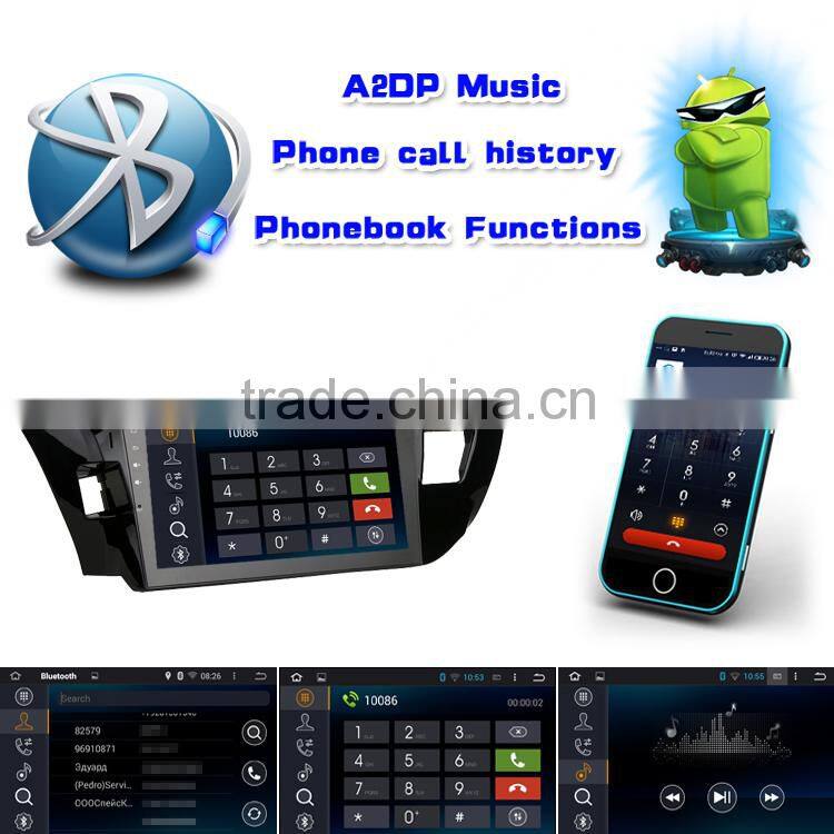 10.2 inch Android 4.4.4 Stereo for Corolla 2014 GPS 1024*600 1.6G CPU Radio headunit free map GPS navi browser navi