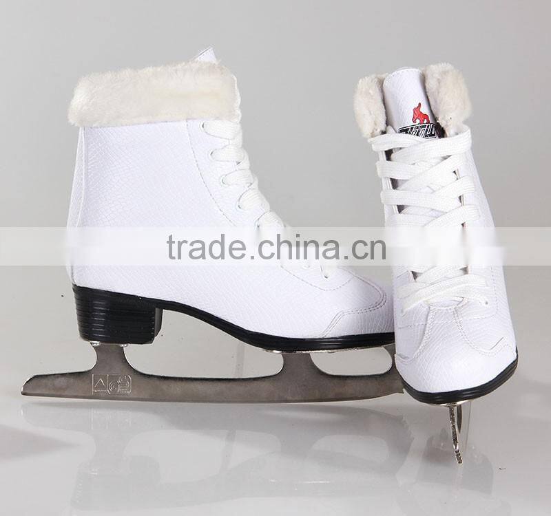 China manufacturer Stainless-steel comfortable and cold resistance ice figure skates shoe ice hockey skates for woman
