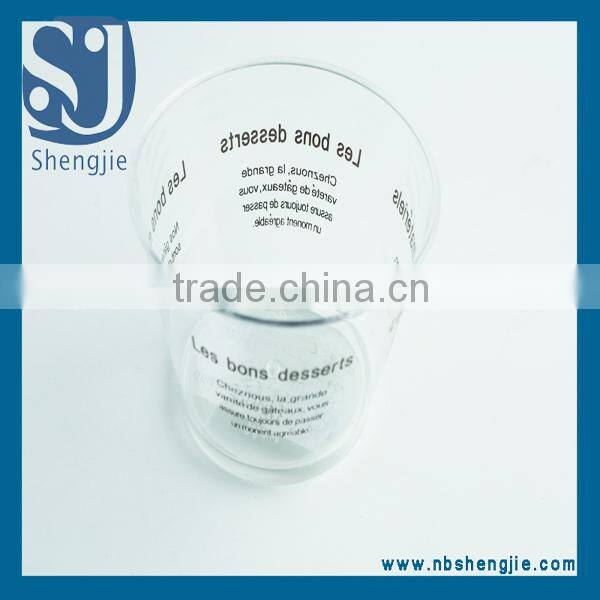 Trade Assurance Food Grade Customized PS Plastic Cup with logo print