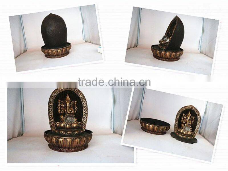 resin garden ganesh three layer waterfall fountain