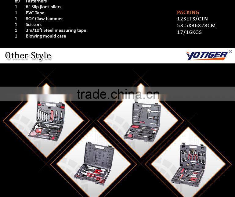 106pcs All hand tools names maintenance hardware tool kit