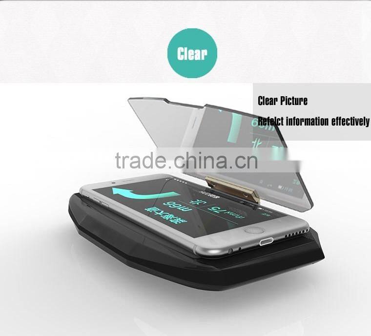 Unique design Mobile GPS Navigation Bracket HUD Head Up Display For Smart Phone Car Mount Stand Phone Holder