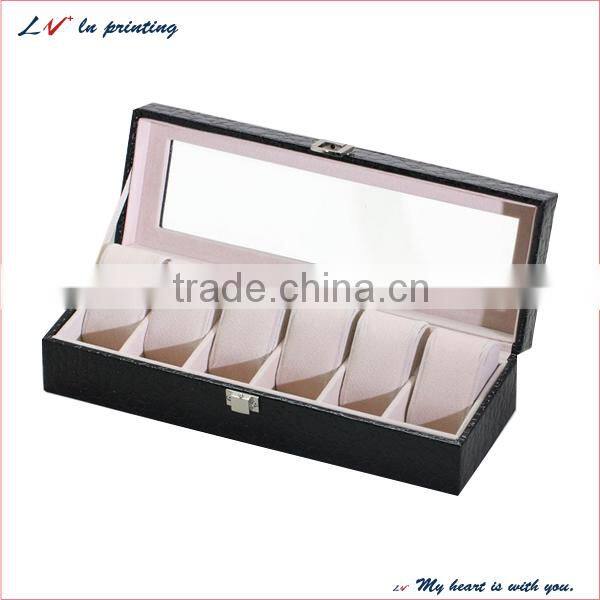 professional manufacture unique leather watch box with high quality material in shanghai