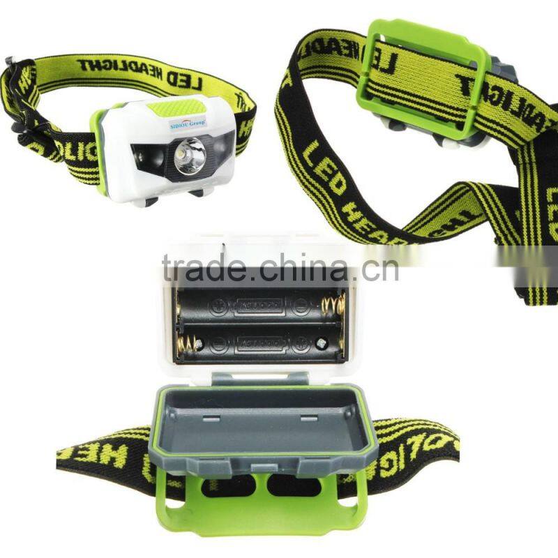 Mini 4 Mode Waterproof 200 Lumen R3 2 LED Flashlight Super Bright Headlight Headlamp Torch Lanterna with Headband