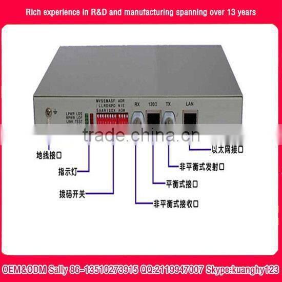 8E1 to Ethernet 10/100 Base-T Interface/ Protocol converter 220VAC and -48VDC Dual power supply OEM&ODM factory