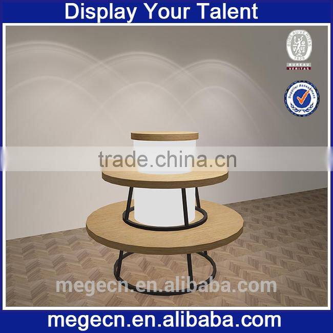 High quality wooden round bar shoes display rack